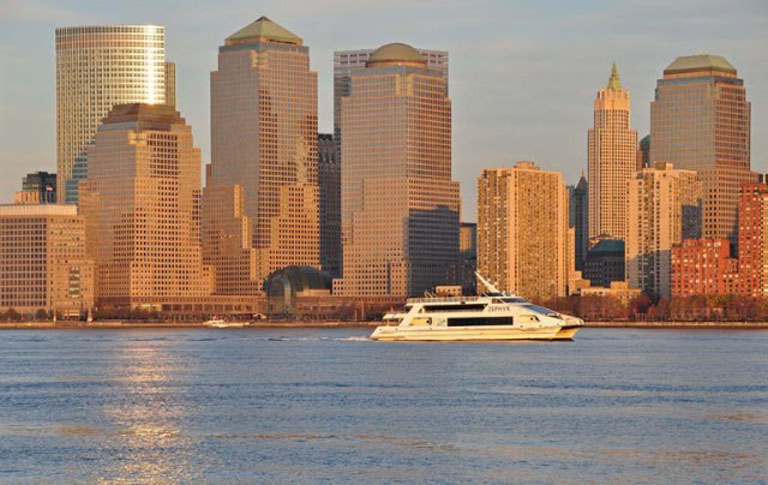 Skyline with boat